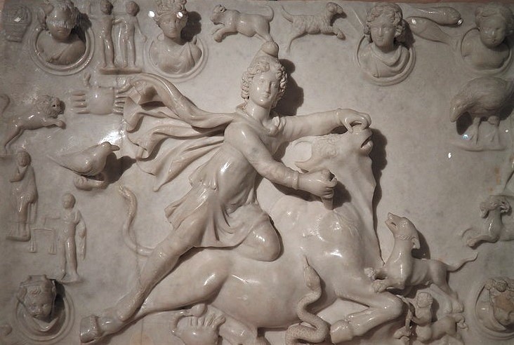 Tauroctony_Mithraeum_at_Sidon by carole raddato